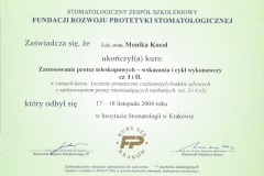 Certyfikat 17-18.11.2004