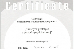 Certyfikat Espertise 3M Poland 18.05.2005