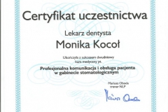 Certyfikat omd 22-23.11.2007